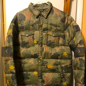 Penfield Winter Western Camo Down Puffer Shirt Jacket M
